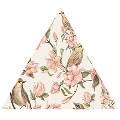 Floral Wooden Puzzle Triangle