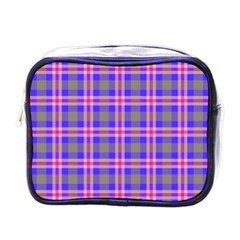 Tartan Purple Mini Toiletries Bag (one Side) by tartantotartanspink2