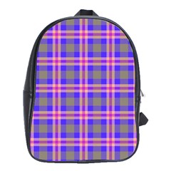 Tartan Purple School Bag (xl)