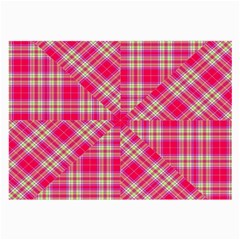 Pink Tartan-10 Large Glasses Cloth by tartantotartanspink2