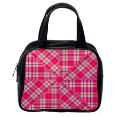 Pink Tartan-10 Classic Handbag (one Side) by tartantotartanspink2