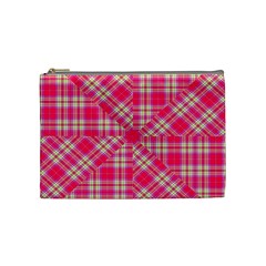 Pink Tartan-10 Cosmetic Bag (medium)