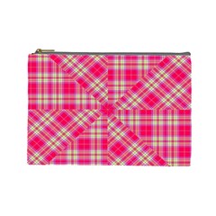 Pink Tartan-10 Cosmetic Bag (large)