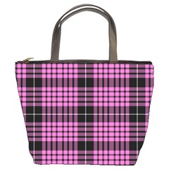 Pink Tartan 3 Bucket Bag by tartantotartanspink2