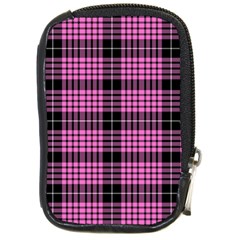 Pink Tartan 3 Compact Camera Leather Case by tartantotartanspink2