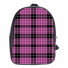 Pink Tartan 3 School Bag (large) by tartantotartanspink2