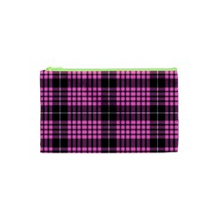 Pink Tartan 3 Cosmetic Bag (xs)