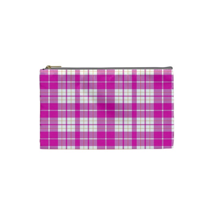 Pink Tartan Cosmetic Bag (Small)