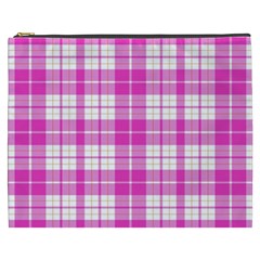 Pink Tartan Cosmetic Bag (xxxl) by tartantotartanspink2