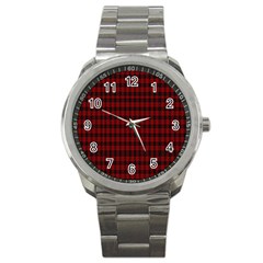 Tartan Red Sport Metal Watch