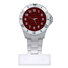 Tartan Red Plastic Nurses Watch