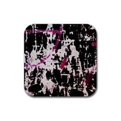 Chaos At The Wall Rubber Coaster (square) by DimitriosArt