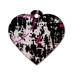 Chaos At The Wall Dog Tag Heart (one Side) by DimitriosArt