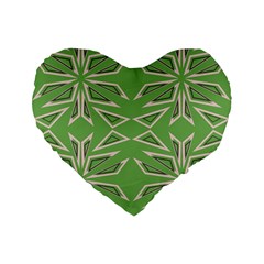 Abstract Pattern Geometric Backgrounds   Standard 16  Premium Flano Heart Shape Cushions by Eskimos