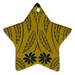 Folk Flowers Print Floral Pattern Ethnic Art Star Ornament (two Sides)