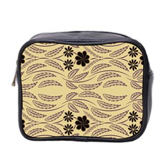 Folk Flowers Print Floral Pattern Ethnic Art Mini Toiletries Bag (two Sides) by Eskimos