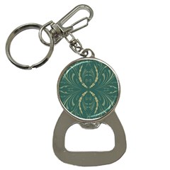 Floral Folk Damask Pattern Fantasy Flowers  Bottle Opener Key Chain by Eskimos