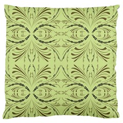 Floral Folk Damask Pattern Fantasy Flowers  Large Flano Cushion Case (two Sides) by Eskimos