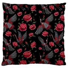 Cranes N Roses Standard Flano Cushion Case (two Sides) by HWDesign