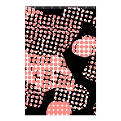 Abstrait Effet Formes Noir/rose Shower Curtain 48  X 72  (small)  by kcreatif