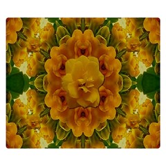 Tropical Spring Rose Flowers In A Good Mood Decorative Double Sided Flano Blanket (small)  by pepitasart