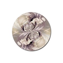 Fractal Feathers Rubber Coaster (round) by MRNStudios