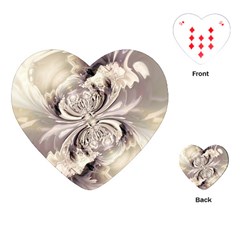 Fractal Feathers Playing Cards Single Design (heart) by MRNStudios