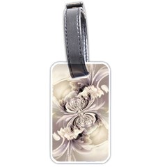 Fractal Feathers Luggage Tag (one Side) by MRNStudios