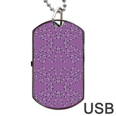 Abstract Pattern Geometric Backgrounds   Dog Tag Usb Flash (one Side) by Eskimos