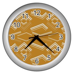 Abstract Geometric Design    Wall Clock (silver) by Eskimos