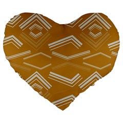 Abstract geometric design    Large 19  Premium Heart Shape Cushions