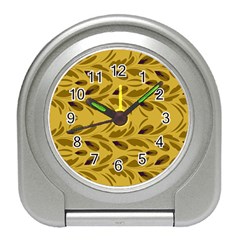 Folk Flowers Print Floral Pattern Ethnic Art Travel Alarm Clock by Eskimos