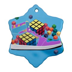 Floating-cubes-on-blue Backgrounderaser 20220422 203144521 Backgrounderaser 20220422 203216276 Snowflake Ornament (two Sides)