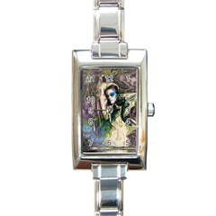 My Mucha Moment Rectangle Italian Charm Watch by MRNStudios