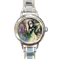 My Mucha Moment Round Italian Charm Watch by MRNStudios