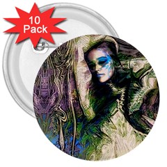 My Mucha Moment 3  Buttons (10 Pack)  by MRNStudios