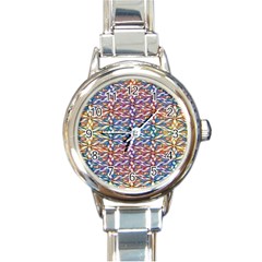 Colorful Flowers Round Italian Charm Watch by Sparkle