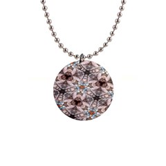 Digital Illusion 1  Button Necklace by Sparkle