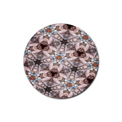 Digital Illusion Rubber Round Coaster (4 Pack) by Sparkle