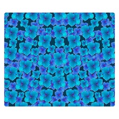 Blue In Bloom On Fauna A Joy For The Soul Decorative Double Sided Flano Blanket (small)  by pepitasart