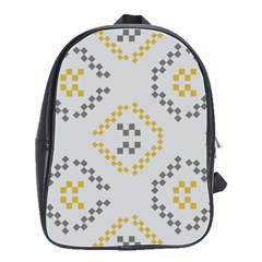 Abstract Pattern Geometric Backgrounds   School Bag (large) by Eskimos