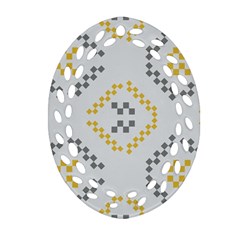 Abstract Pattern Geometric Backgrounds   Oval Filigree Ornament (two Sides)