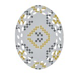 Abstract pattern geometric backgrounds   Oval Filigree Ornament (Two Sides) Front