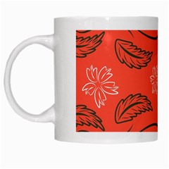 Folk Flowers Print Floral Pattern Ethnic Art White Mug by Eskimos