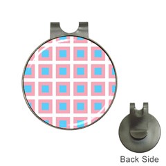 Trans Flag Squared Plaid Hat Clips With Golf Markers by WetdryvacsLair