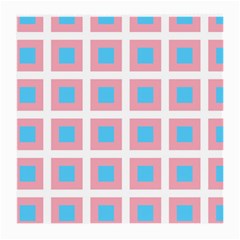 Trans Flag Squared Plaid Medium Glasses Cloth