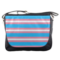 Trans Flag Stripes Messenger Bag by WetdryvacsLair