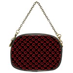 Red Lips Kiss Glitter Chain Purse (Two Sides)