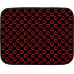 Red Lips Kiss Glitter Fleece Blanket (Mini)