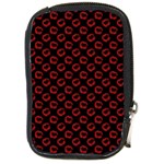 Red Lips Kiss Glitter Compact Camera Leather Case